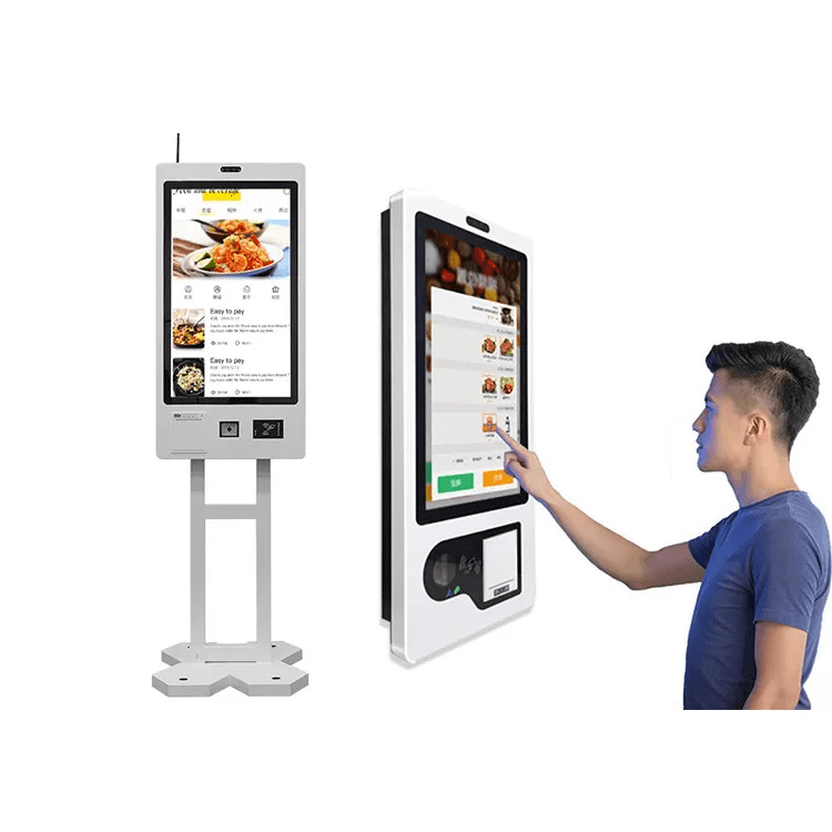 27 Inch Wall Mounted Capacitive self service ordering kiosk for Restaurant self payment kiosk