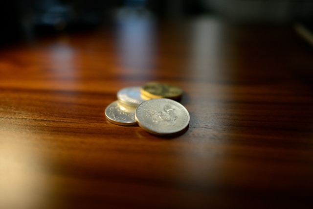 coins on the table