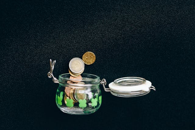 coins in a jar
