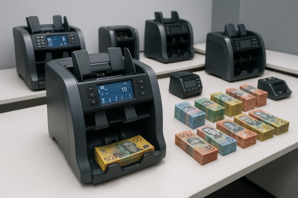 Professional notes counting machines used for retail, banking, gaming and hospitality cash management