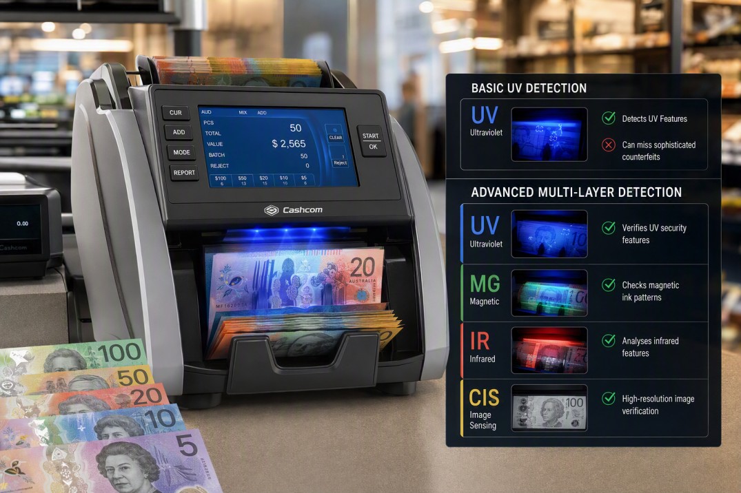 Cash Counting Machine UV Detection Australia 2026