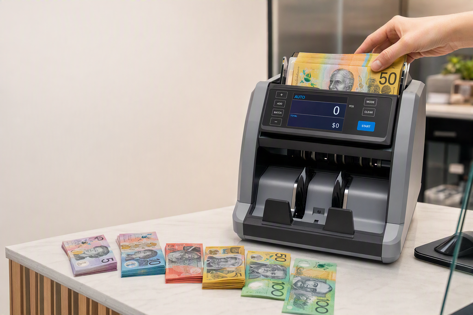 Cash Counting Machine Hopper Capacity