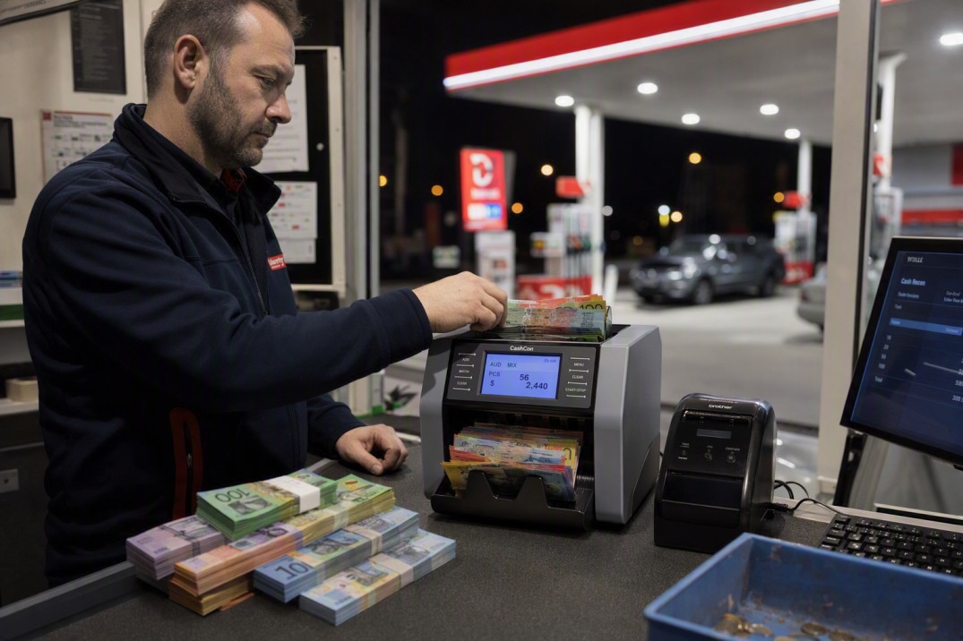 Cash Counting Machine for Petrol Stations